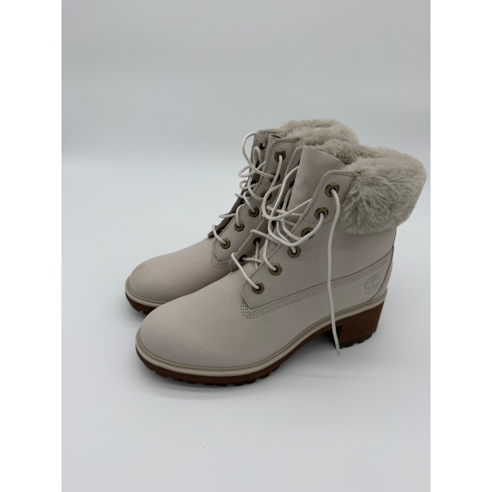Timberland‎ Kinsley Waterproof Boot Womens Size 9 Grey Faux Fur Trim A2HSW